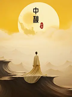 AI 创意海报！9 组中式创意人像中秋海报 Prompt 灵感