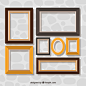 Free vector collection of decorative frames in flat design