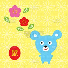 春节,可爱的,贺卡,鼠,月,野生动物,壁纸,动物,春天,中国