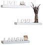 Decorative "Live" "Love" "Laugh" Wall Shelves, Set of 3 - Contemporary - Wall Shelves - Danya B