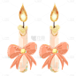 手绘-婚礼油画棒风元素-蜡烛