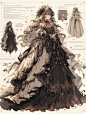 枯竭｜婚纱礼服服装设计暗黑风格素材