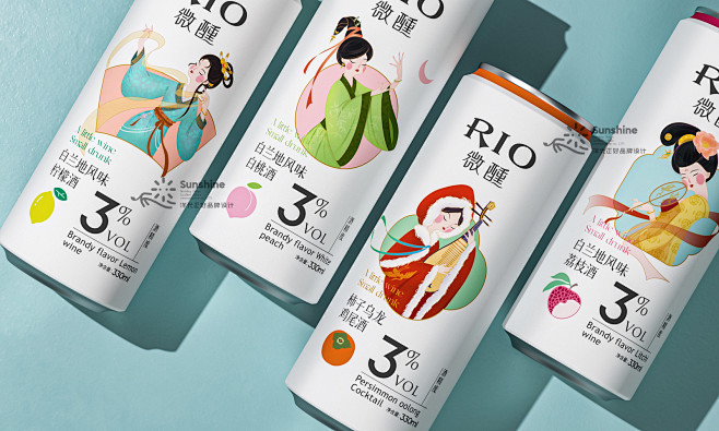 包装设计 果酒包装 Rio文创 饮料包装...