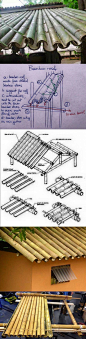 Bamboo roof/Bambus Dach #ChickenHouses