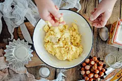 自制烘焙，姜饼曲奇特写。