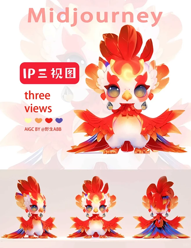 （附咒）申请成为你的ip/凤凰三视图 - 小红书-花瓣网