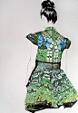 Mary Katrantzou dress by Fiona Morrison - fashion illustration