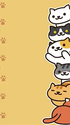 可爱猫咪卡通手机壁纸