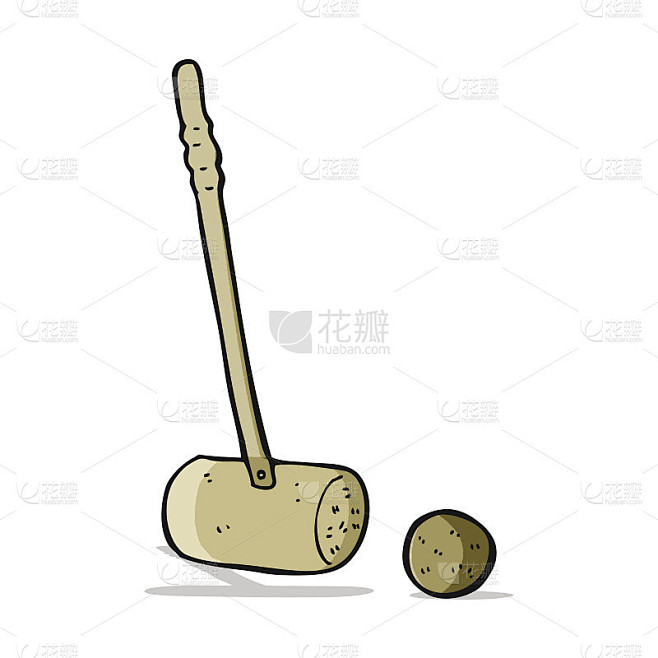 卡通槌球锤和球