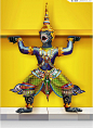 一款彩色泰国传统神像矢量素材