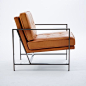 Metal Frame Leather Chair | West Elm: 