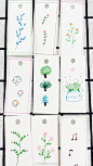     <br/>美南子的 手绘书签，<br/>寄给可爱的人、寄给春天吧。<br/>#艺术秀##手帐素材插画手绘##简笔画# ​​​​