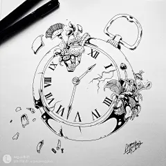 插画 黑白 手绘 涂鸦