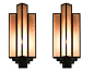 Pair of Large Art Deco Sconces - Um, I LOVE these.