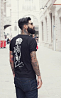 black full beard beards bearded man men style stylish tattoo tattoos tattooed #beardsforever