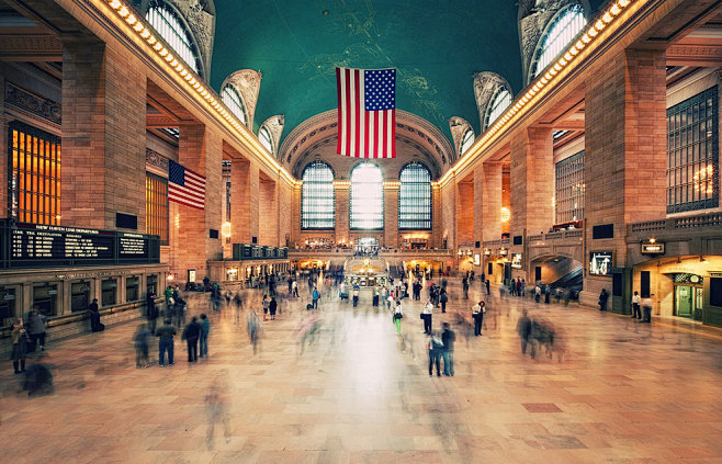 在纽约中央车站 - 在世界上最大的车站