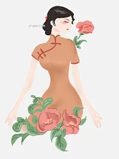 民国风复古美女插画图片大小2976x3968px 图片尺寸3.39 MB 来自PNG搜索网 pngss.com 免费免扣png素材下载！插画#动人#复古#复古风#红色#花朵#怀旧#卡通手绘#买买买#美女#民国风#旗袍#矢量#