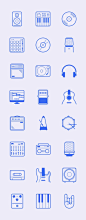 The resource of the day is a neat collection of 24 free vector icons inspired by studio gear and music...: 