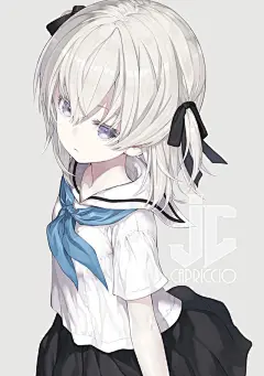 动漫人物手绘插画涂鸦，二次元少女美图图集，P站画师——かぷりちお作品