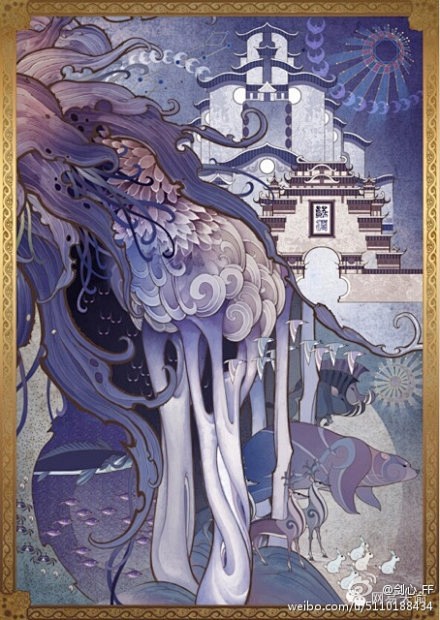 天谕一一开篇卷，五帝战纪插图。@瓢虫大师