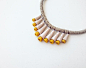 Beige Drop Necklace / Polymer Clay Summer Jewelry / Jewelry Polymer Clay Bib Necklace / Women Jewellery / Handmade Polymer Clay Bib Necklace