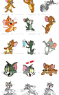 猫和老鼠汤姆和杰瑞卡通形象图案服装印花烫画手机壳矢量设计素材