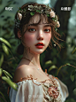 探寻 AI 摄影之妙！10 张数字森林的仙境少女冒险