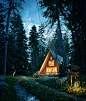 Lost in the Forest : I would like to present my latest project. A little hut in the woods. The goal was to create an vegetated environment in a isolated and magical atmosphere.Feel free to follow my facebook page to see my other works: <a class="t