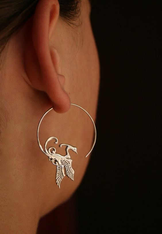 Phoenix Earrings Sil...