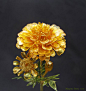 FOR SALE. Finished Work. Tagetes. Interior от MargaritaZimina Exquisite Wire and Resin Kanzashi Flower Hair Jewelry