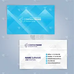 名片,矢量,绘画插图,蓝色,极简构图,白色,模板,数字10,商务,符号