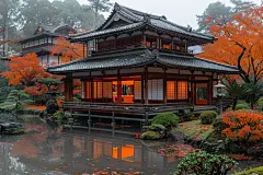 公园金秋自然意境