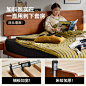 MUU中古风实木床1.8米北欧家用复古双人床1.5米小户型卧室单人床-淘宝网