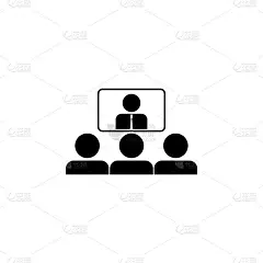 在线演示给同事的图标。团队图标元素。优质的图形设计图标。简单的图标为网站，网页设计，移动应用程序，信