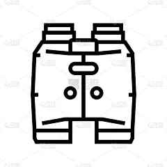 双目工具线图标矢量插图