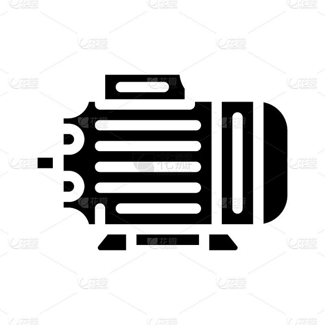 发电机符号图标矢量插图