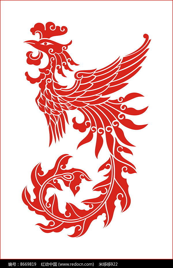 凤凰雕刻图案图片