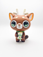 DeerCat by Amber Aki Huang x StrangCat Toys : DreamWorks Animation Character Designer / Visual Development artist, Amber Aki Huang presents a vinyl version of her "DeerCat" and DEER ME ITS Freaking cute! We have been blessed to see DeerCat in pl