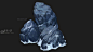 雪地石头44，雪山，冰锥，冰窟，冰封，雪地山石，冰雪山体，雪地场景，山石组件 - 山石 蜗牛模型网