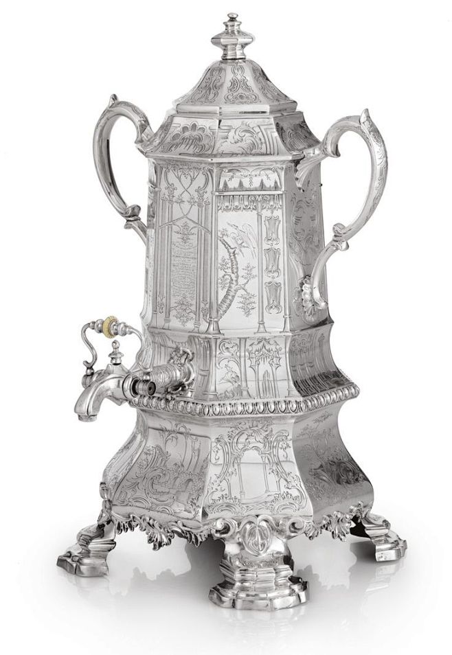 维多利亚银“中国风”茶壶