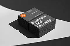 高端商务名片物流快递公司企业品牌VI设计提案样机模板 T11_Business Card Mockup