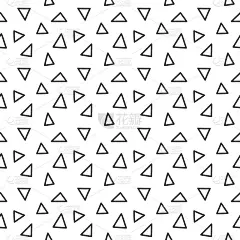 无缝图案与三角形，在涂鸦风格。