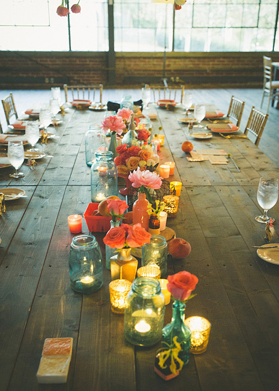 Rustic modern tables...