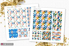 40个矢量的几何形状组成的背景纹理下载[ai] 设计素材 其他素材