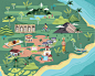 Illustrated maps for KLM Holland Herald magazine : These maps were designed for the KLM magazine Holland Herald.map, illustratedmap, design, illustration, architecture, trees, landscape, land, culture, worldmap, world, elemten, vector, background, web, ph