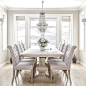 Formal dining room with Reclaimed Oak Dining Table: