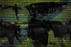 旧的、破旧的、绿色的油漆在一个带有阴影的旧木凳上