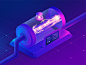 Battery / Pile ( improved ) isometric illustration design icon ui