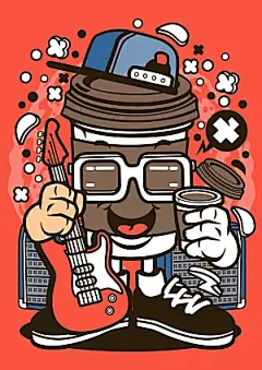 潮流创意涂鸦插画海报