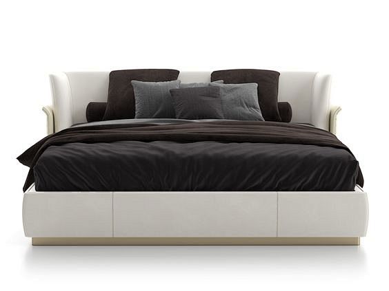 Upholstered bed doub...